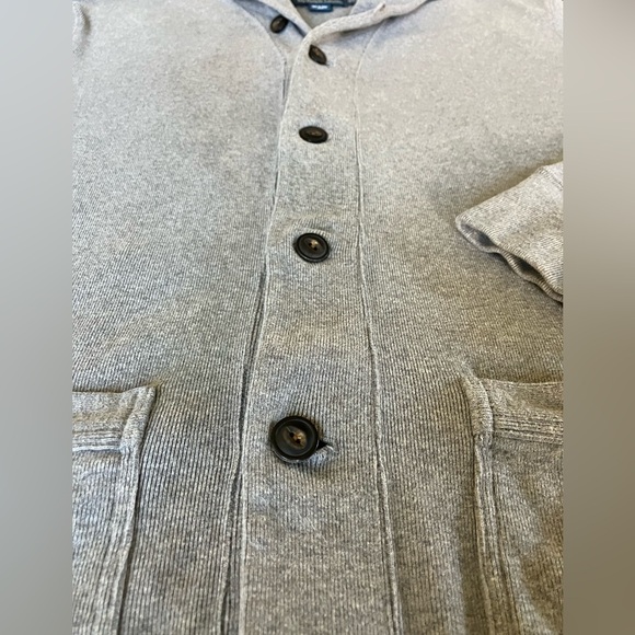 Polo Ralph Lauren Shawl Collar Grandpa Sweater Gray Button Up Men’s XL - Picture 4 of 10